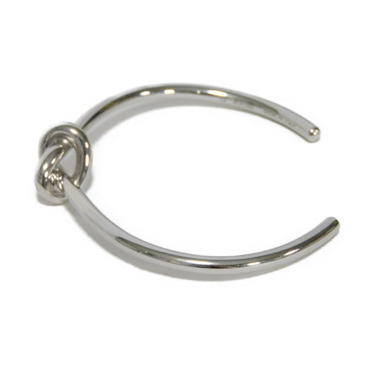 CELINE Bangle 46P466BRA.36SI brass Silver Knot Extra Thin Bracelet Women C2(M)  Used