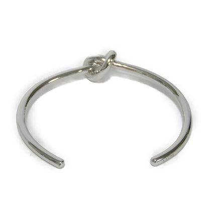 CELINE Bangle 46P466BRA.36SI brass Silver Knot Extra Thin Bracelet Women C2(M)  Used