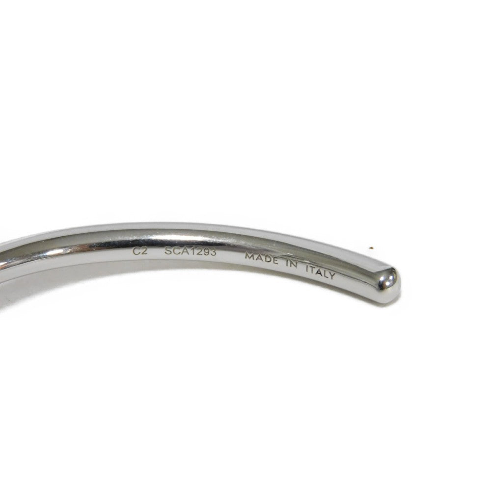 CELINE Bangle 46P466BRA.36SI brass Silver Knot Extra Thin Bracelet Women C2(M)  Used