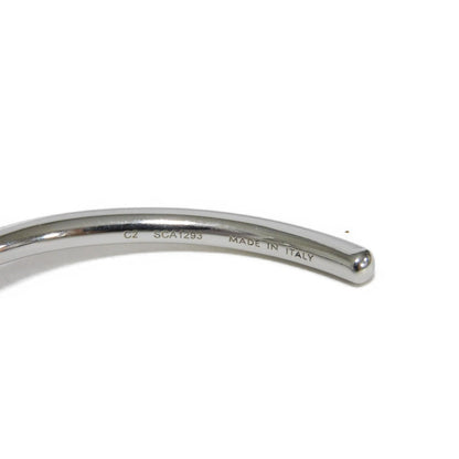 CELINE Bangle 46P466BRA.36SI brass Silver Knot Extra Thin Bracelet Women C2(M)  Used