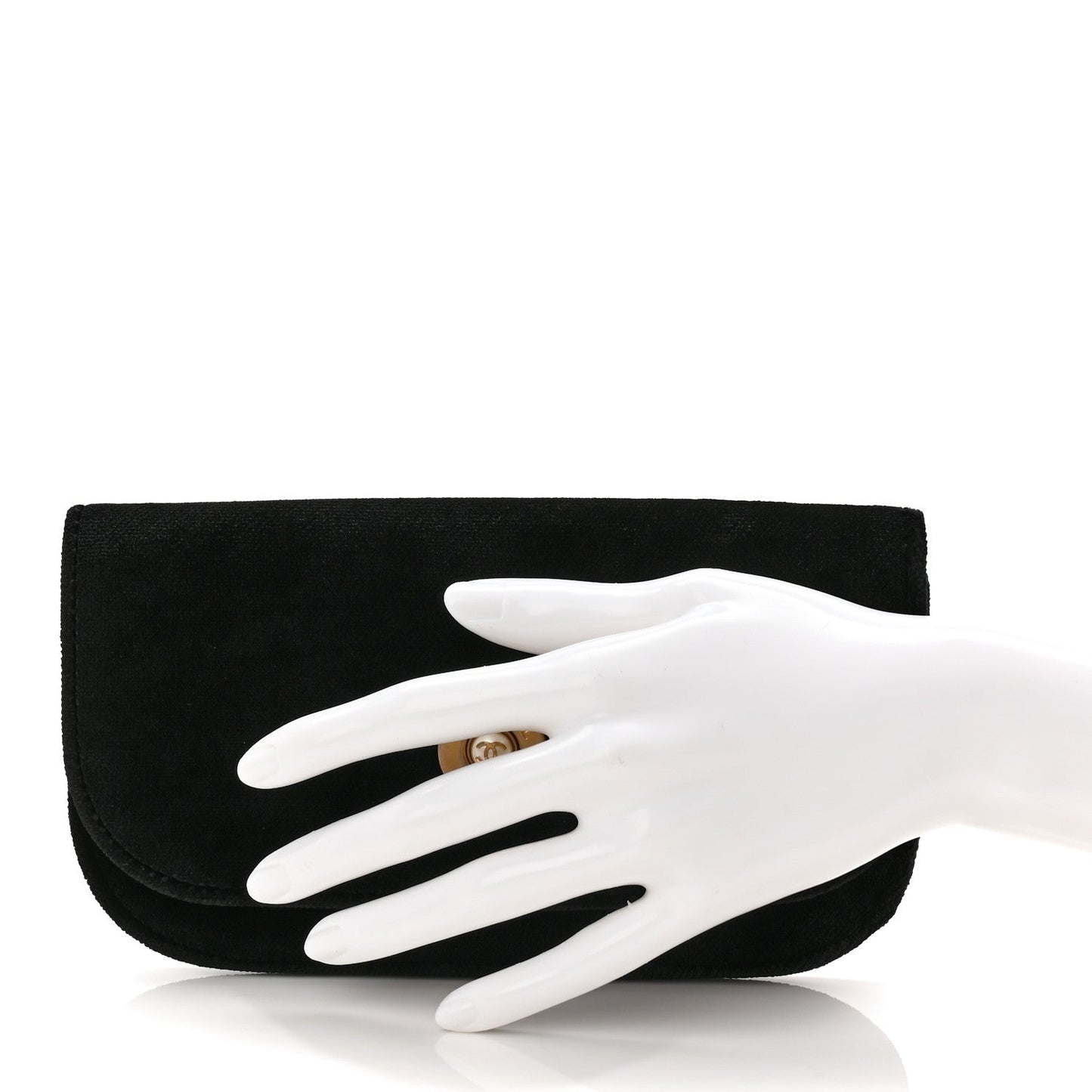 Velvet Flap Pouch Black