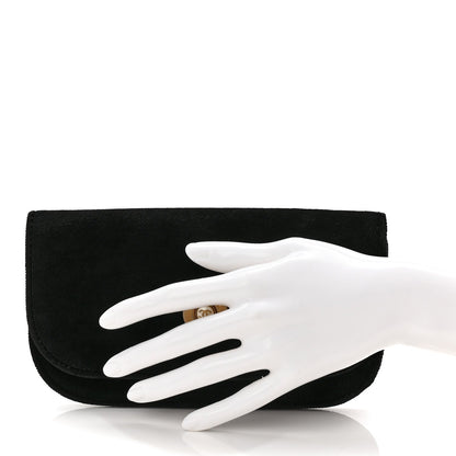 Velvet Flap Pouch Black