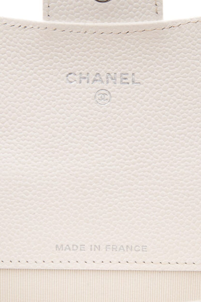 Chanel White Quilted Card Holder NWT