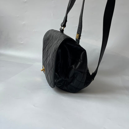 Chanel Vintage Duma Backpack Black Caviar Leather Gold Hardware, 1996-97
