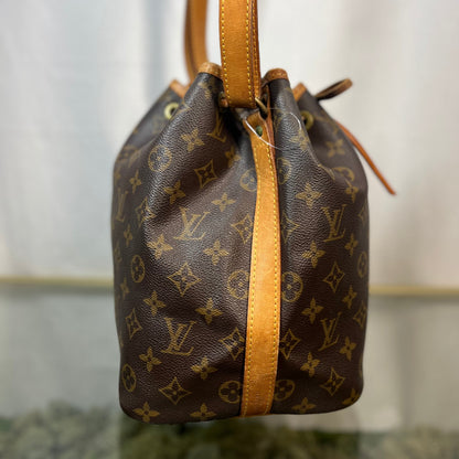 LOUIS VUITTON Vintage Noe Brown Monogram Canvas Bucket Bag