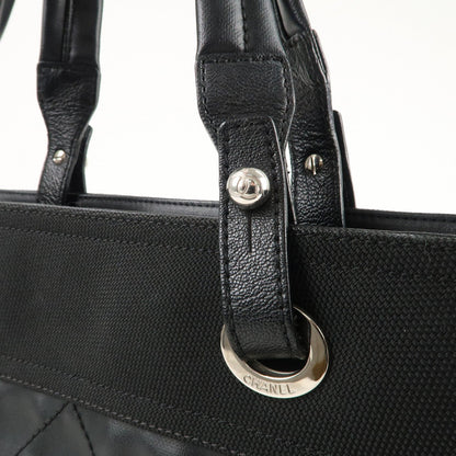 CHANEL Paris Biarritz MM Coated Canvas Leather Tote Bag A34209