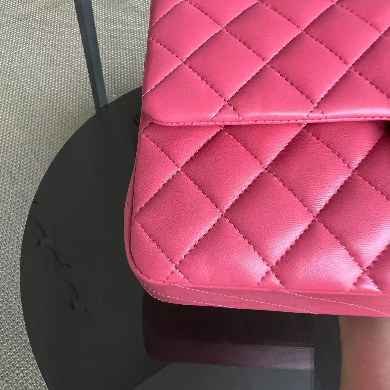 *Un, Full Set, Receipt* Classic Flap Medium Quilted Lambskin Pink Series 29