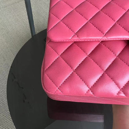 *Un, Full Set, Receipt* Classic Flap Medium Quilted Lambskin Pink Series 29
