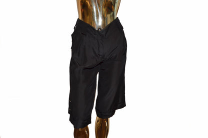 Ready to Wear Louis Vuitton Black 100% Silk Capri Pants Size 34 | Italystation.com - Shop Now at italystation.com