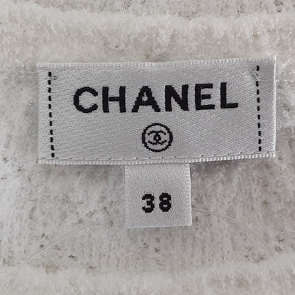 Chanel White CC Top, 38