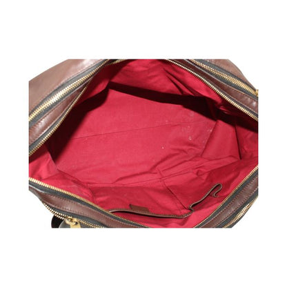 Celine Dark Brown Triple Zip Satchel