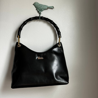 The Grackle - Orvis bags Gucci Bamboo Shoulder Bag in Black Leather