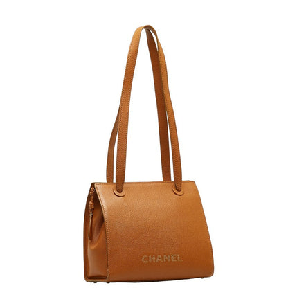 CHANEL CHANEL LOGO TORTE BAG CABIAR SKIN BRUN LADY SCHOOL
