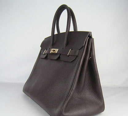 Hermes Birkin 35cm Togo Leather Handbags Dark Coffee Golden