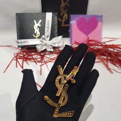 Yves Saint Laurent YSL Brooch