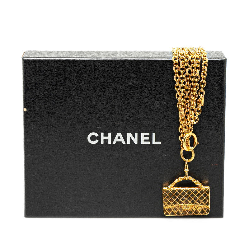 Chanel Classic Flap Bag 3-Strand Necklace Metal Necklace in Good condition