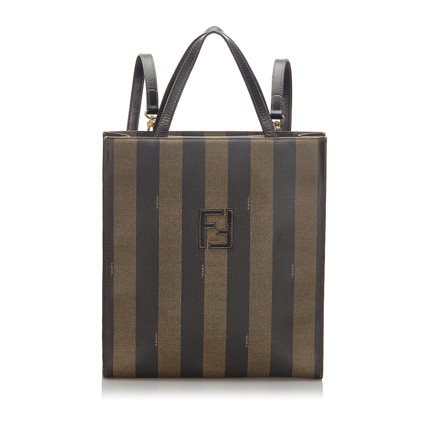 Fendi Black PVC Plastic Pequin Backpack Italy
