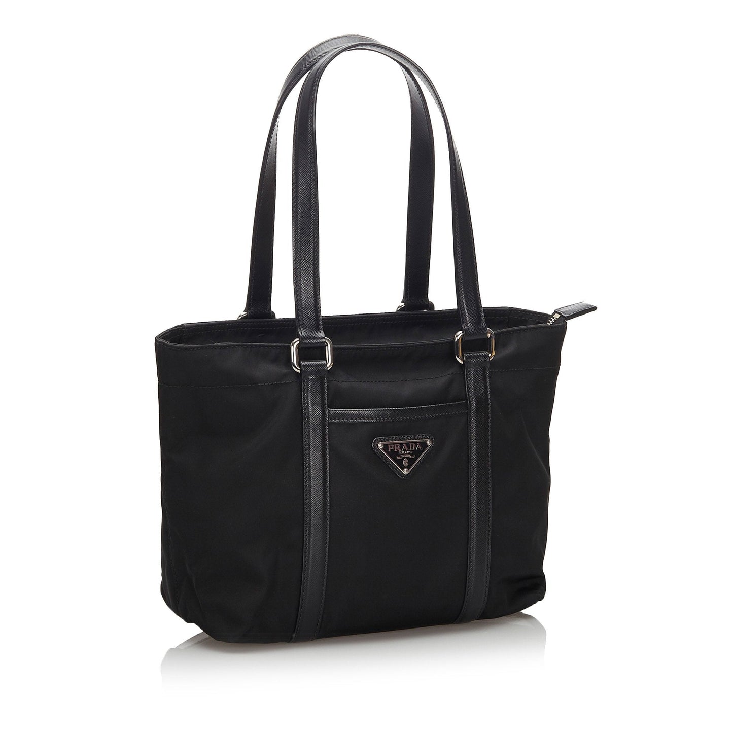 Prada Black Nylon Fabric Tessuto Tote Bag Italy