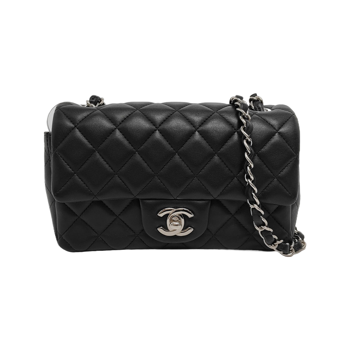 Chanel Classic Flap Rectangular Mini Midnight Navy Black Lambskin