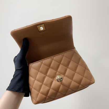 Mini Coco Handle Flap Caramel LGHW