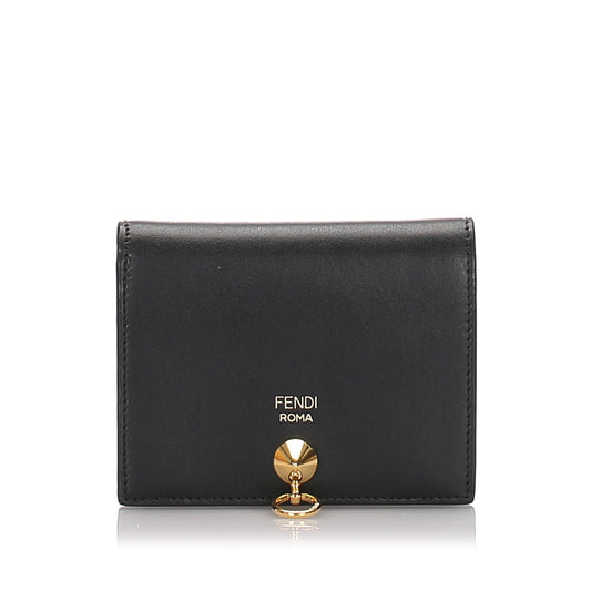 Fendi Black Calf Leather Bifold Wallet Italy