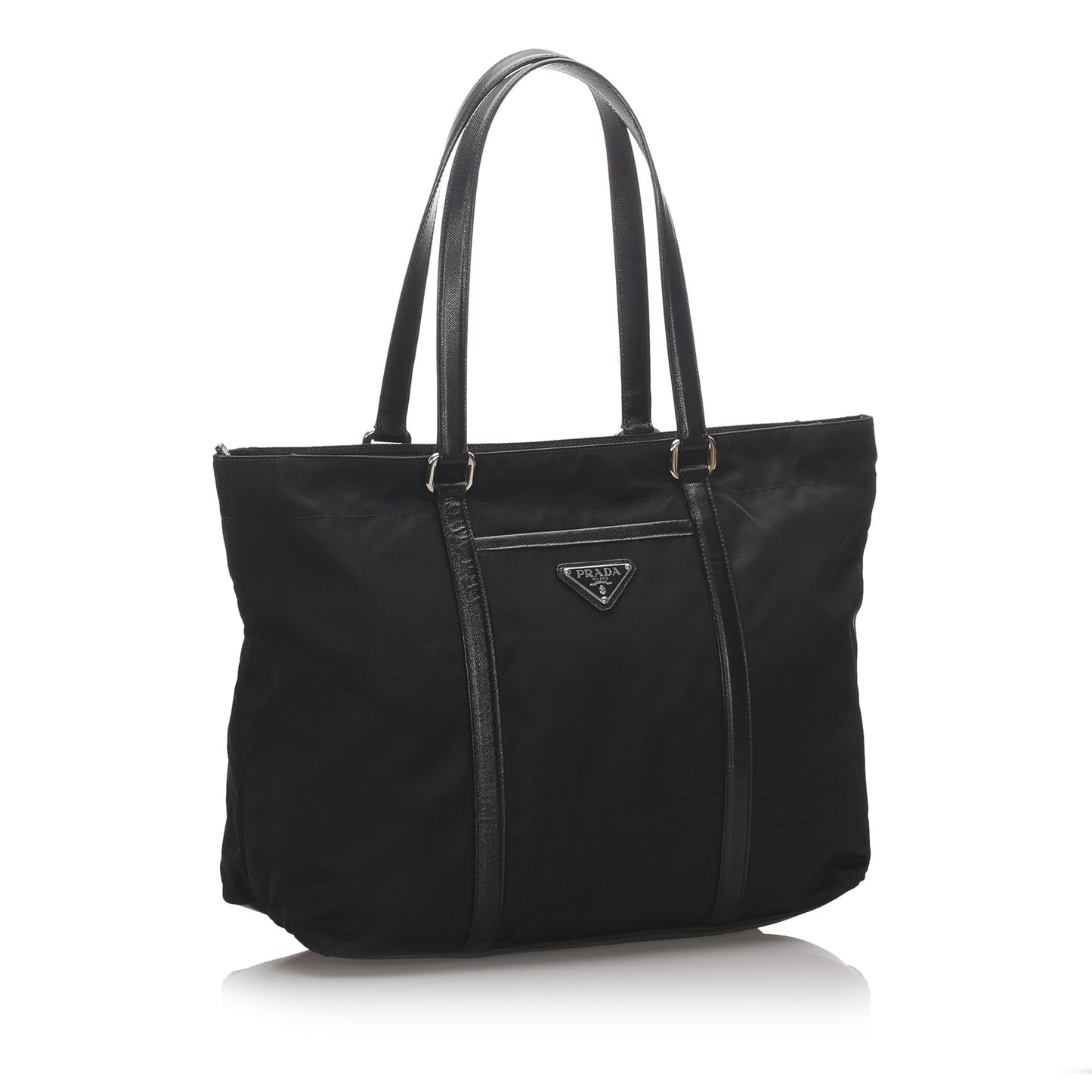 Prada Black Nylon Fabric Tessuto Tote Bag Italy