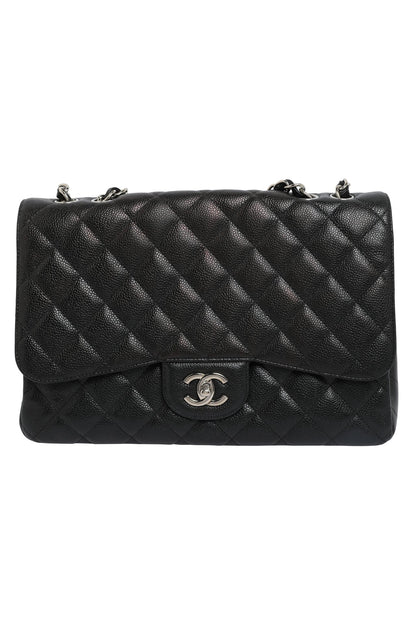 CHANEL Caviar Quilted Single Flap Bag Large