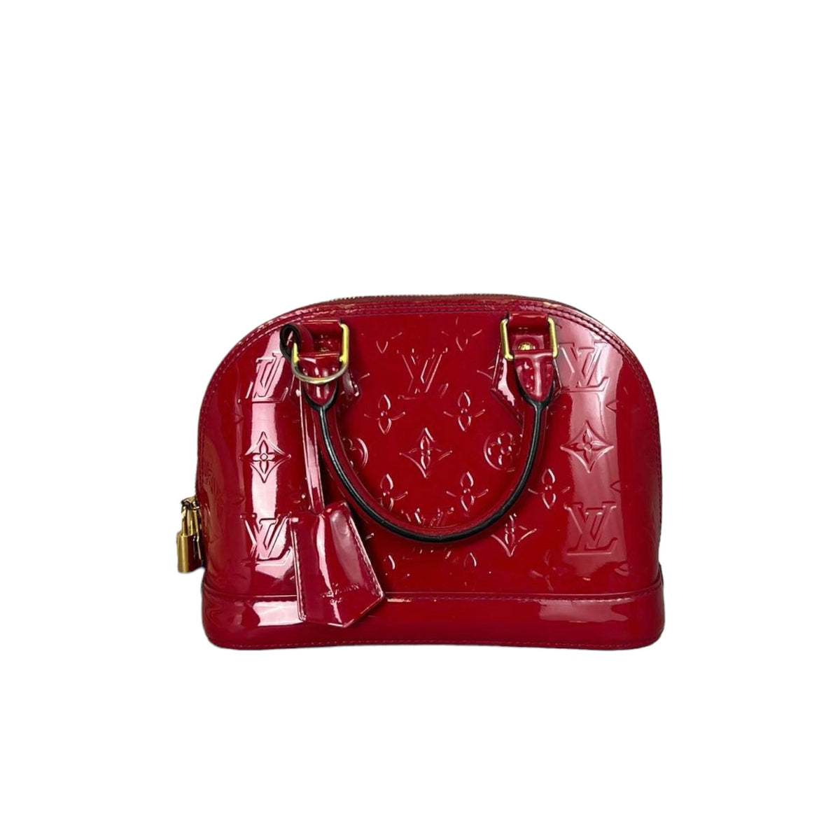 Louis-Vuitton Alma BB Vernis Leather Pink GHW