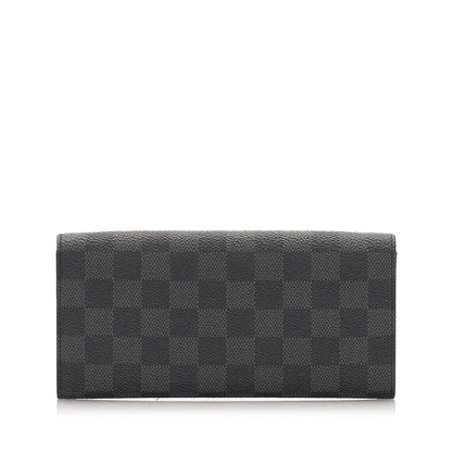 Louis-Vuitton Louis Vuitton Damier Graphite Portefeuille Long Modulable Wallet Black