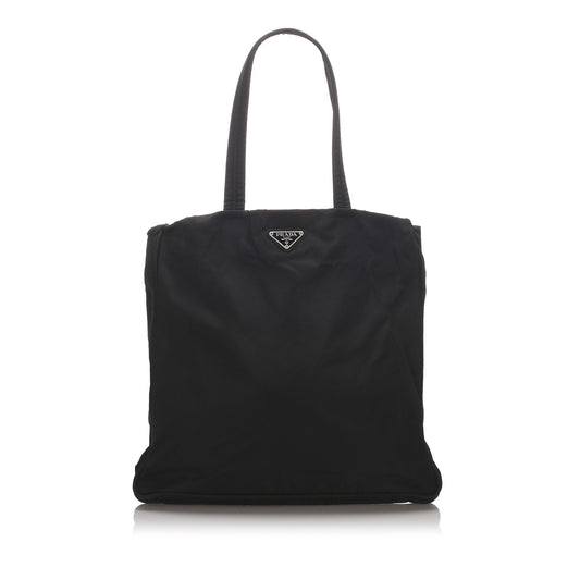 Prada Black Nylon Fabric Tessuto Tote Bag Italy