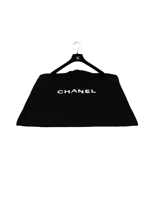 Chanel Black 48" Canvas Garment Bag w/ CC Hanger