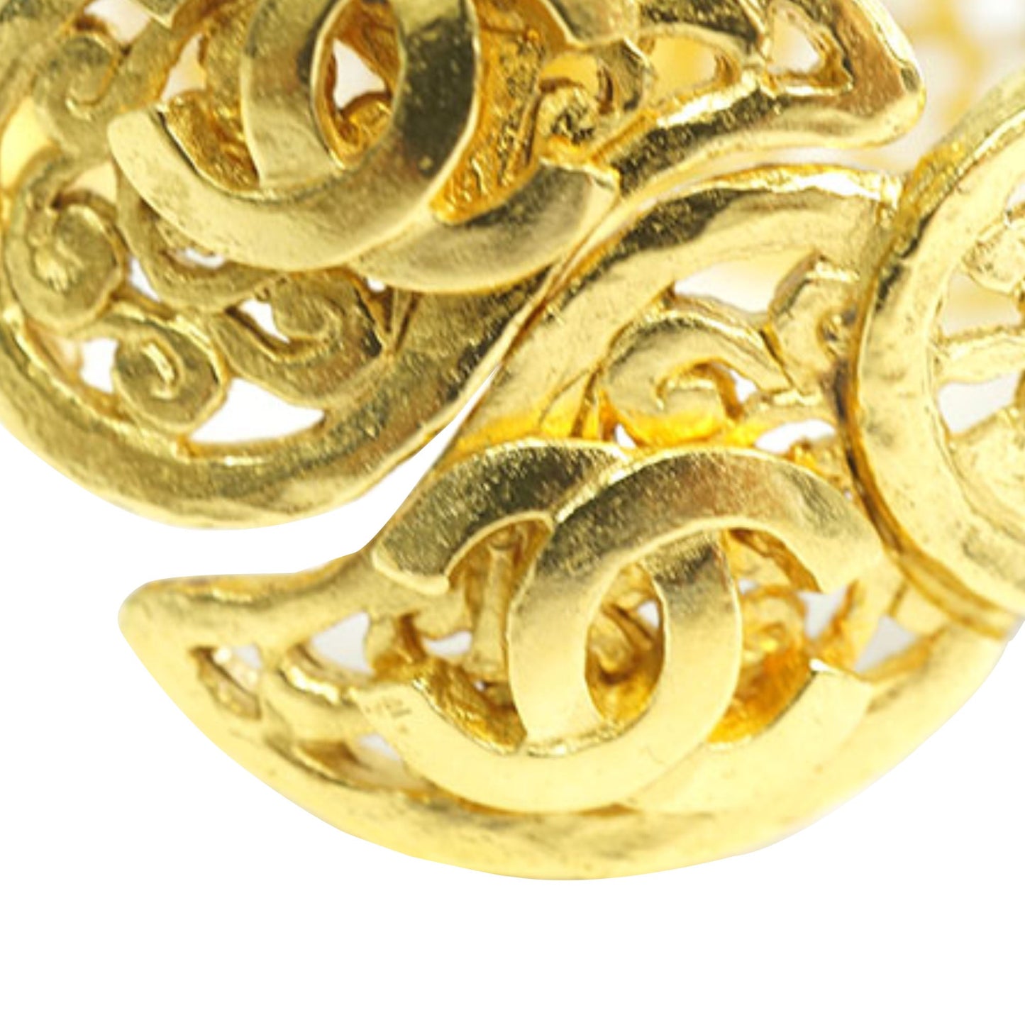 Gold-Tone Metal Body CC Bangle