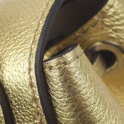 Louis-Vuitton Mini Metallic LockMe Backpack in Metallic Leather Body
