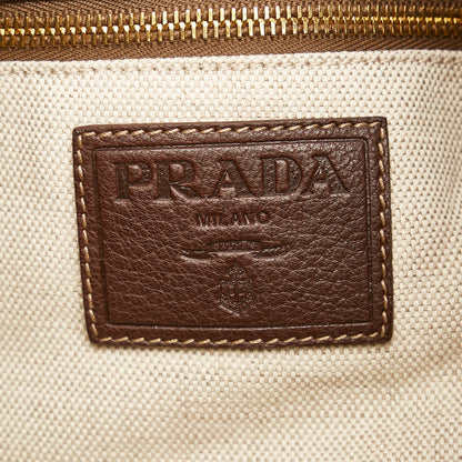 Prada Cervo Drawstring Leather Tote Tote Bag