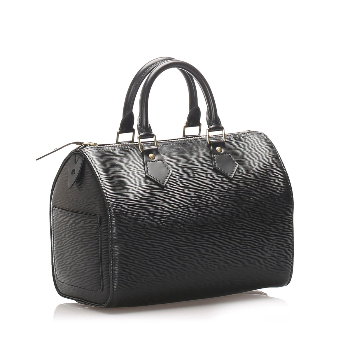 Louis-Vuitton Black Epi Leather Speedy 25