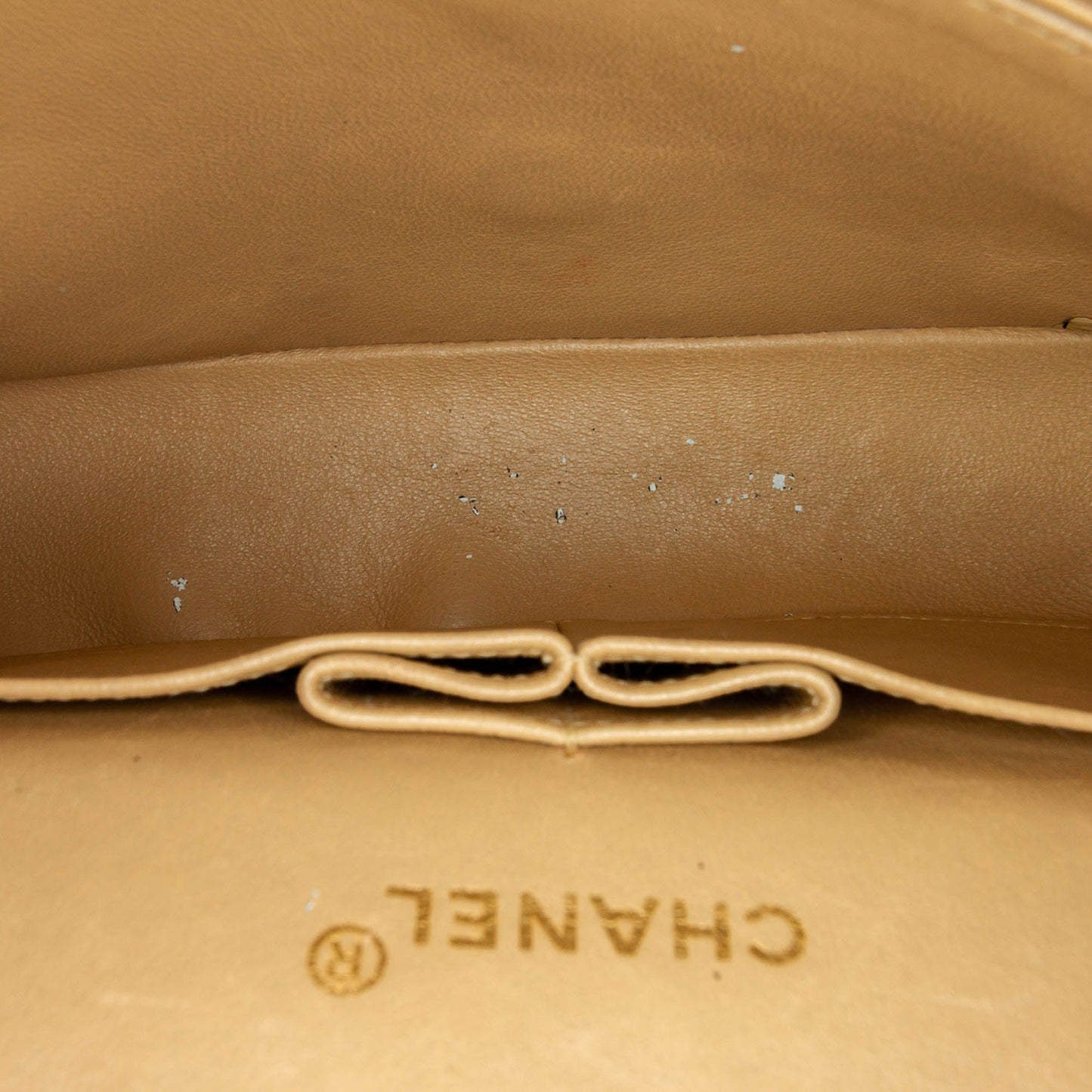 Classic Medium Double Flap in Beige with GHW