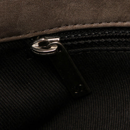Matelasse Leather Shoulder Bag Gray