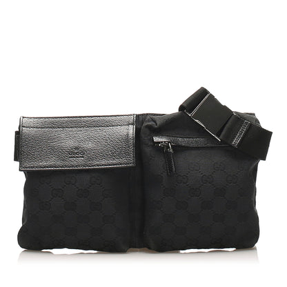 Gucci GG Canvas Belt Bag Black SHW