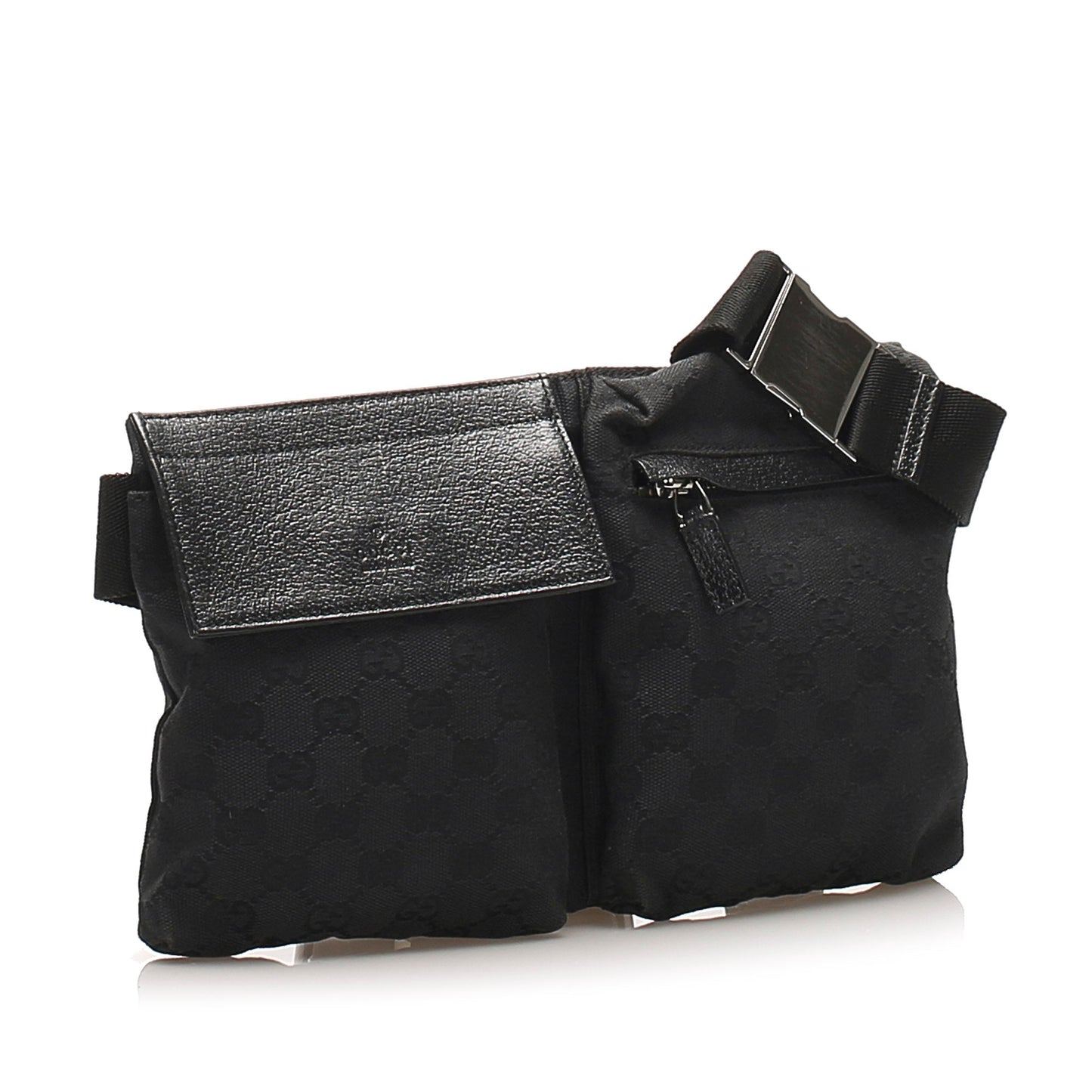 Gucci GG Canvas Belt Bag Black SHW