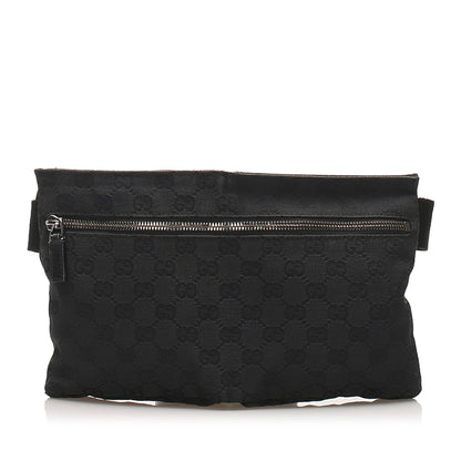 Gucci GG Canvas Belt Bag Black SHW