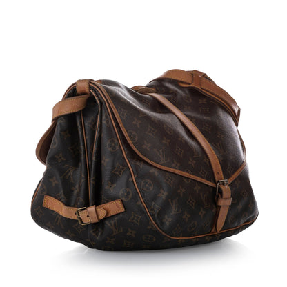 Louis-Vuitton Monogram Saumur 35 Brown