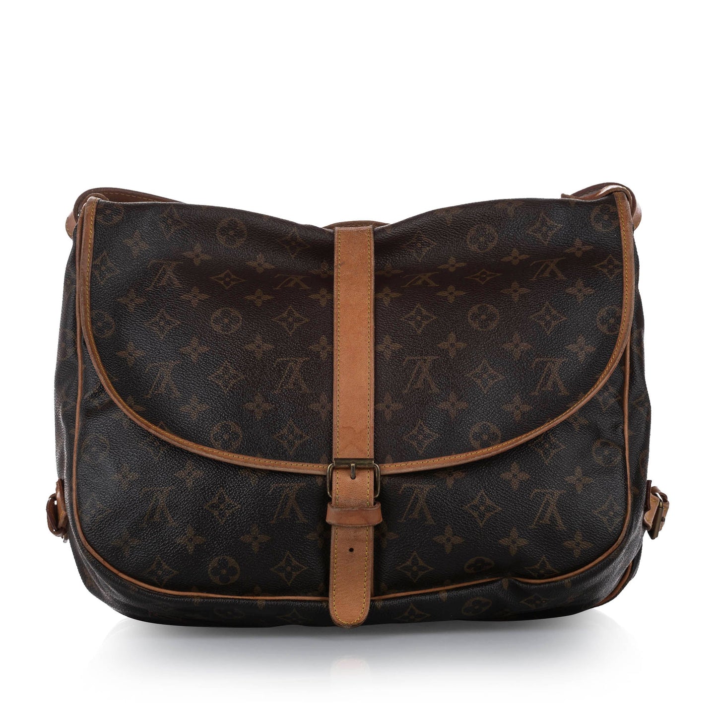 Louis-Vuitton Monogram Saumur 35 Brown