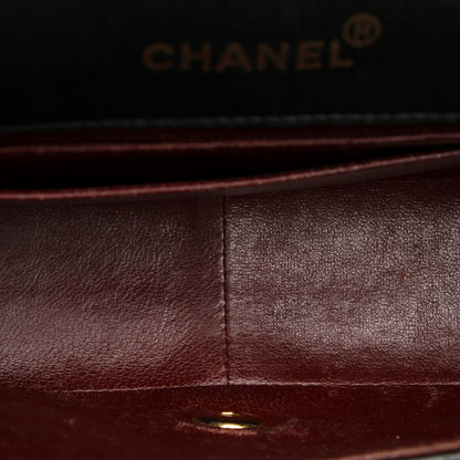 Black Medium Diana Flap Lambskin Shoulder Bag