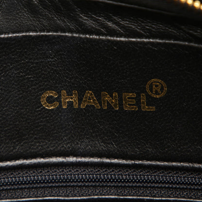 Black Classic Lambskin Leather Flap Camera Bag