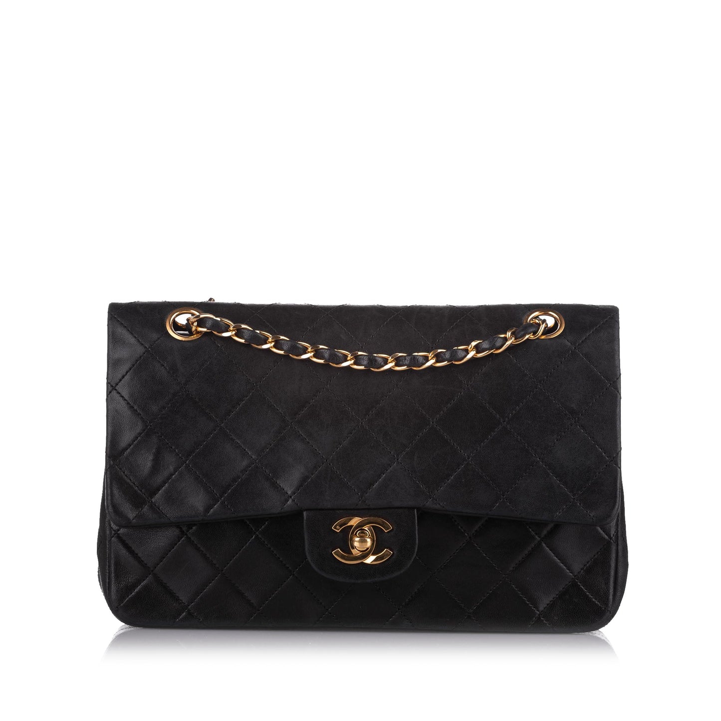 Classic Flap Medium Lambskin Black GHW