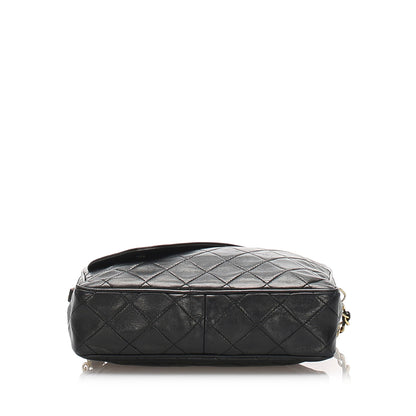 Chanel Matelasse Lambskin Chain Shoulder Bag Black