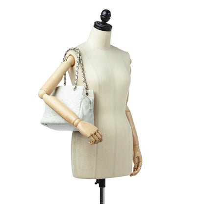 Caviar Petite Shopping Tote White