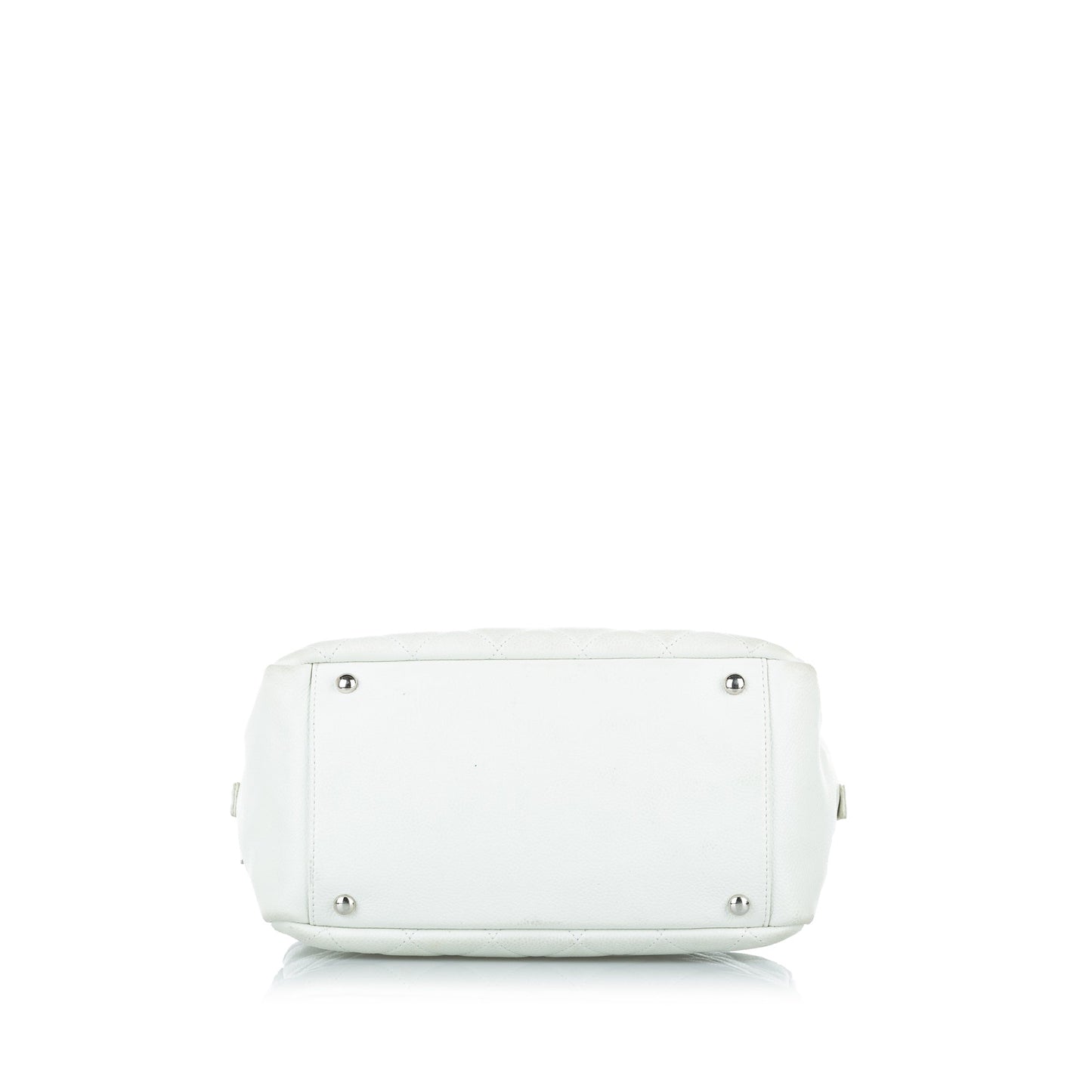 Caviar Petite Shopping Tote White
