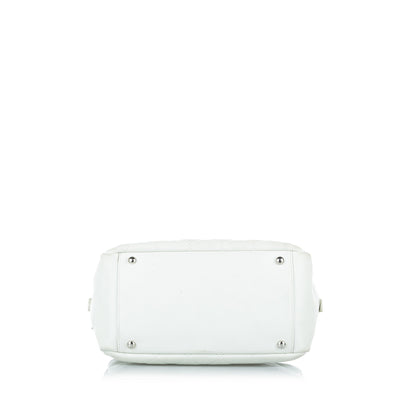 Caviar Petite Shopping Tote White