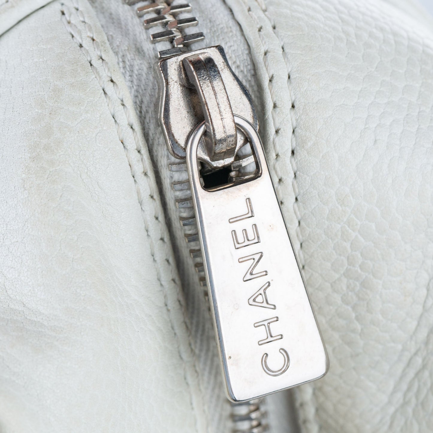 Caviar Petite Shopping Tote White